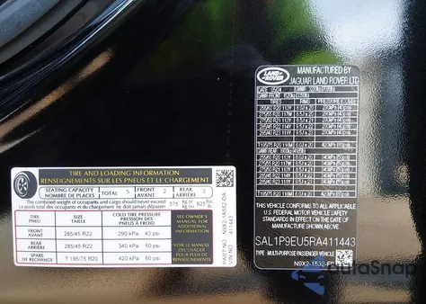 2024 Land Rover Range Rover Sport Se из США, поврежденный, VIN SAL1P9EU5RA411443